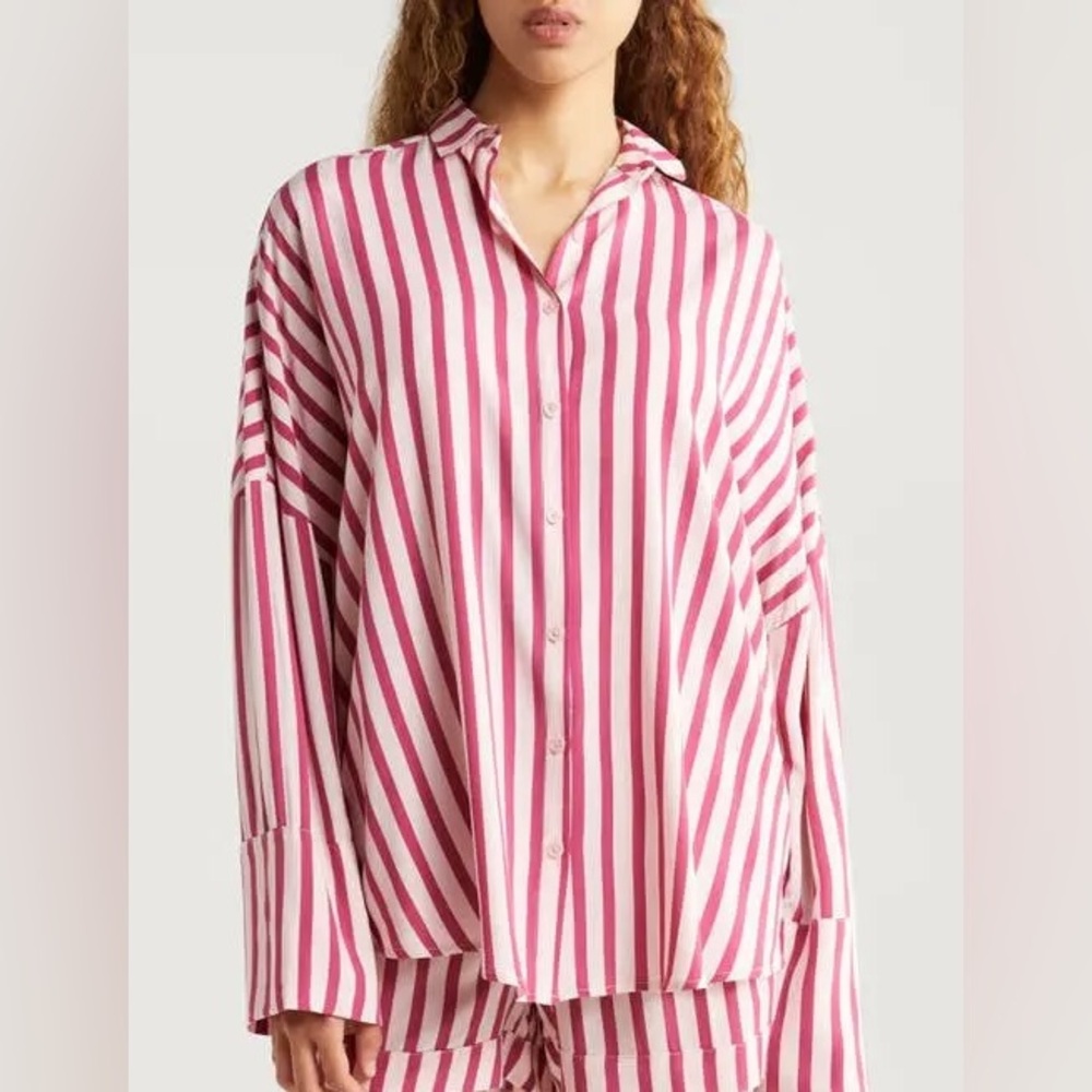 Papinelle Anniversary Stripe Long Sleeve Top Pajamas Size S